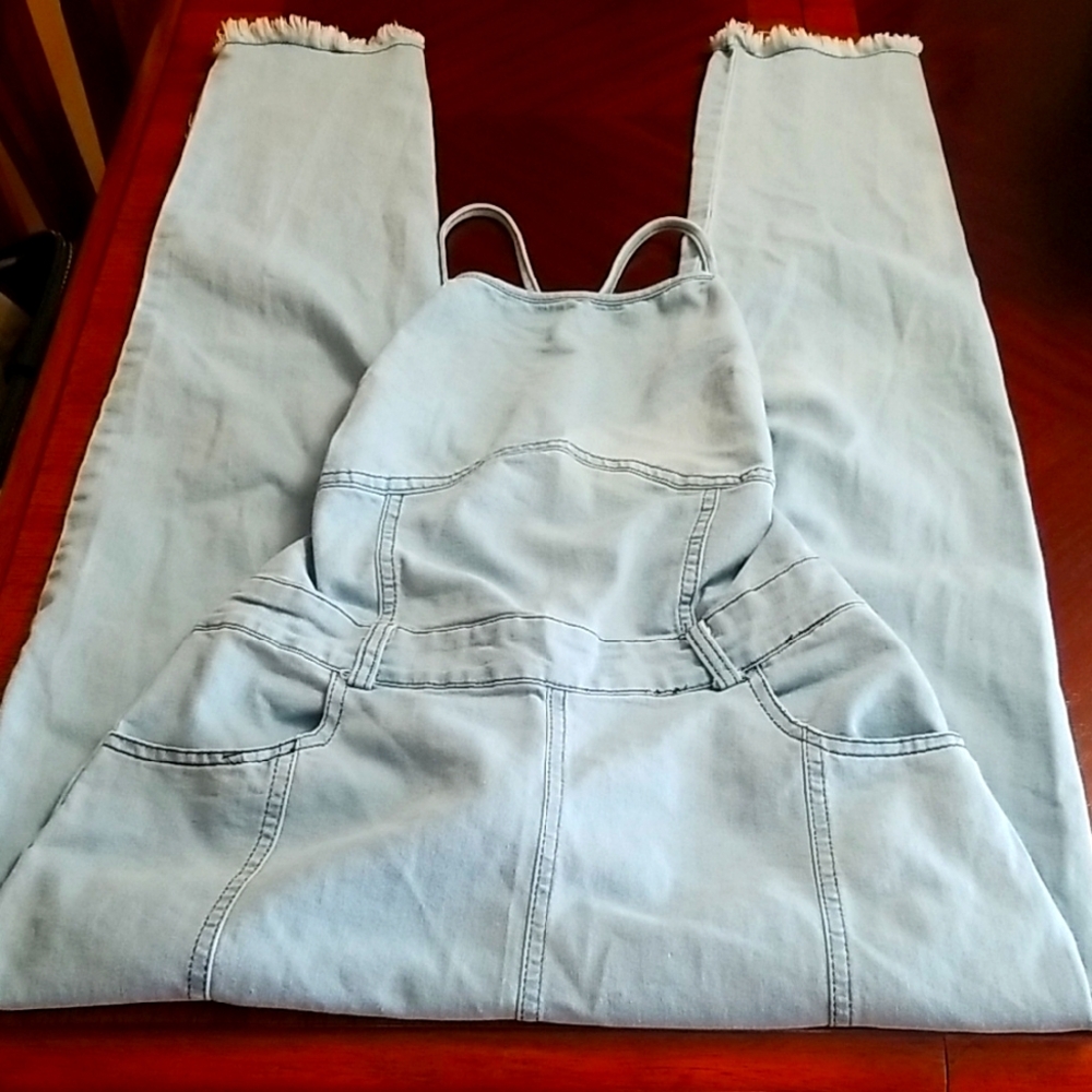 Denim Jumpsuit With Strappy Back